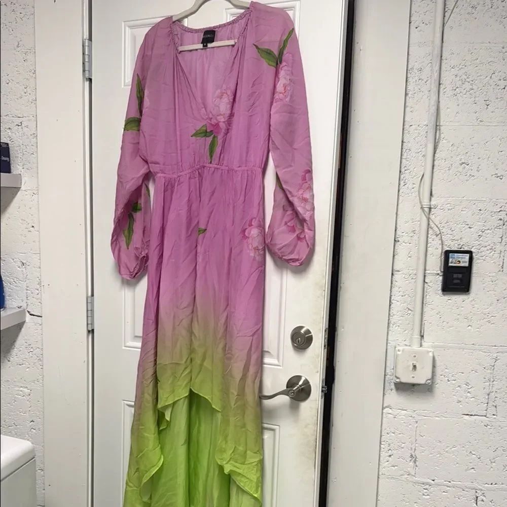 Pink and Green Floral Maxi Dress Cynthia Rowley - Size Medium - NWOT Flowey 💙